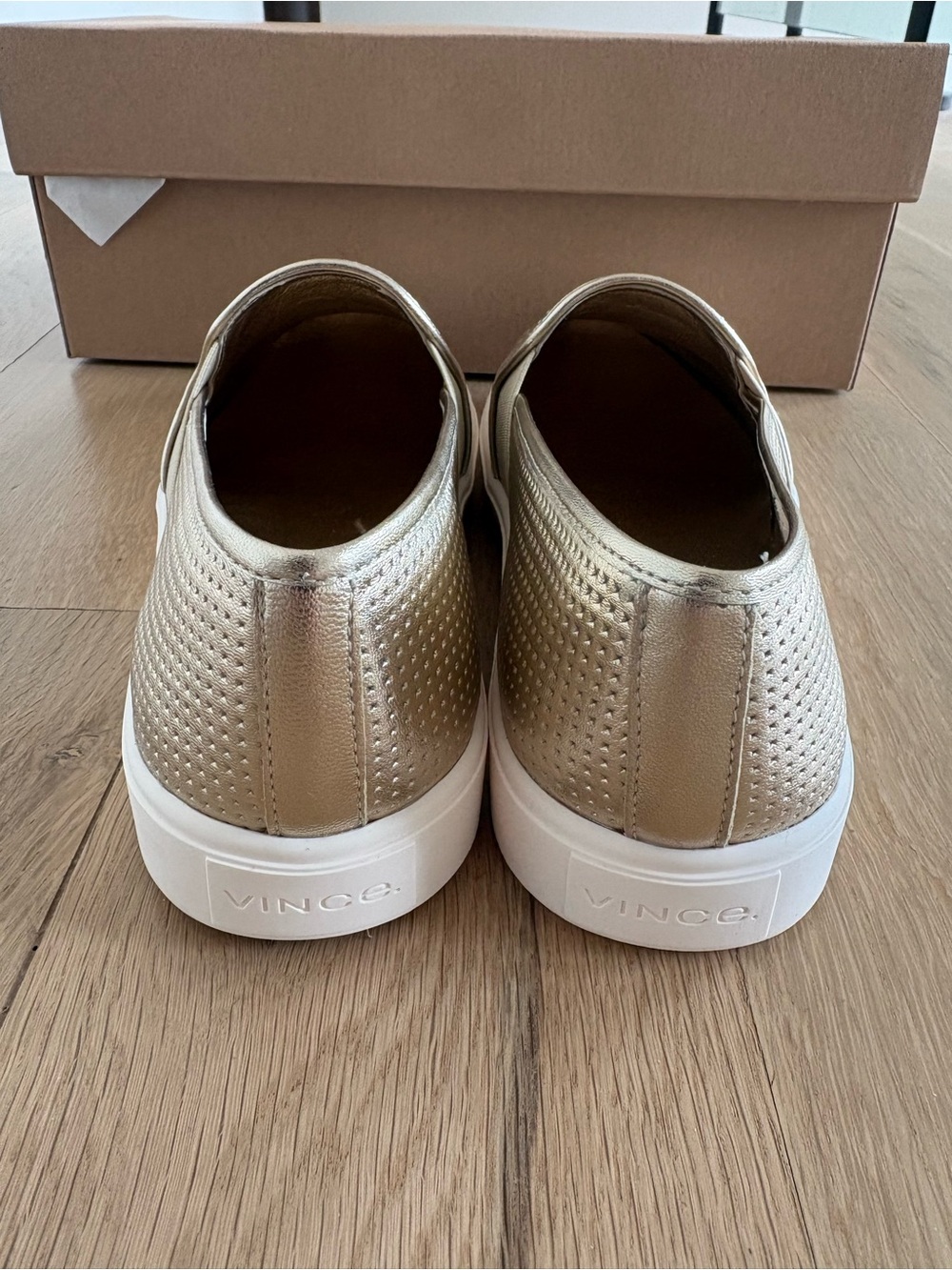 Vince Metallic Champagne Slip-On Sneaker - NWT - Picture 6 of 8
